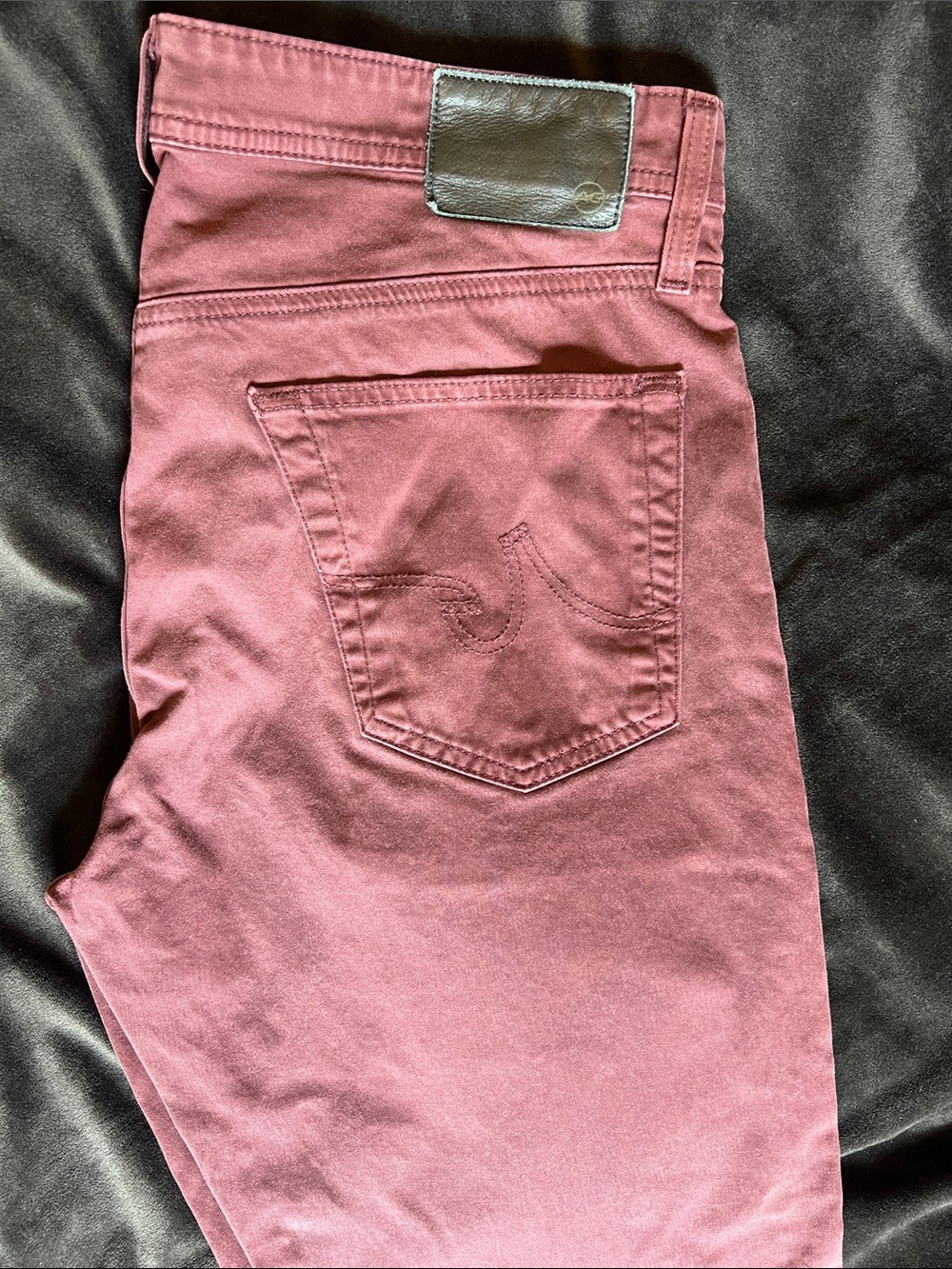 Ag Adriano Goldschmied Men’s Wine Slim Jeans stretch fit 34 x 34